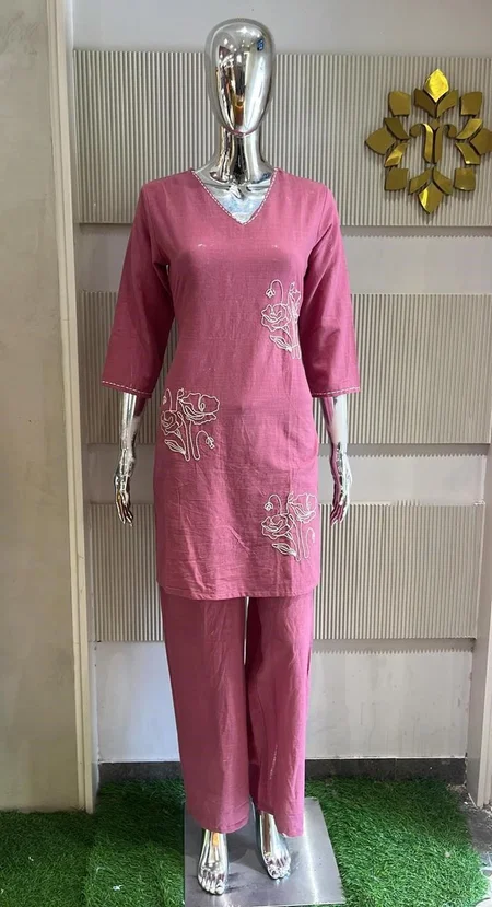Naisha K 24 Cotton Flex Casual Wear Kurti With Bottom Online Wholesale